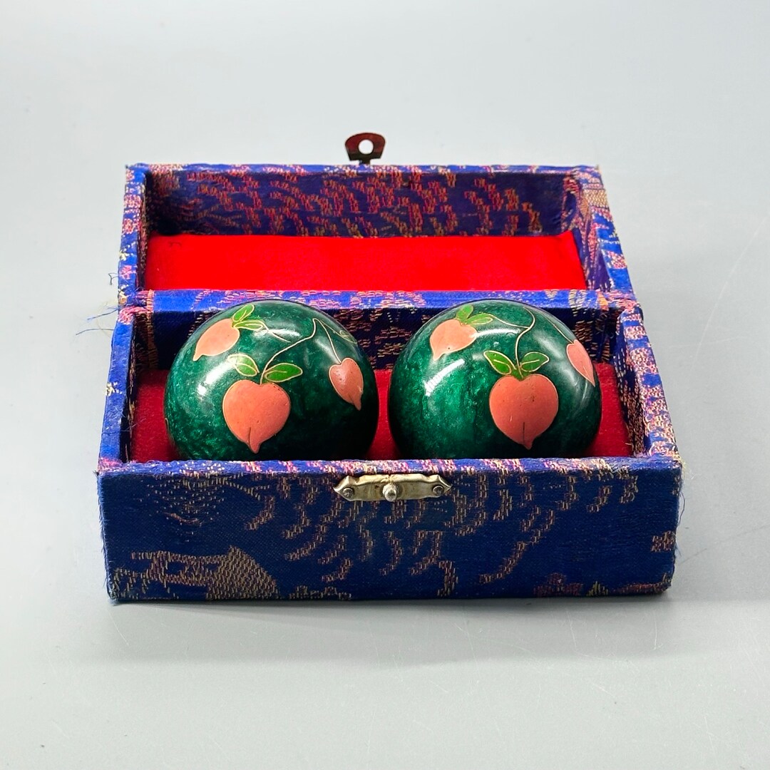 Vintage Meditation Health Chinese Metal Balls Bell Sound Etsy