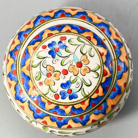 Vintage, Turkish, porcelain, hand painted, signed… - image 3
