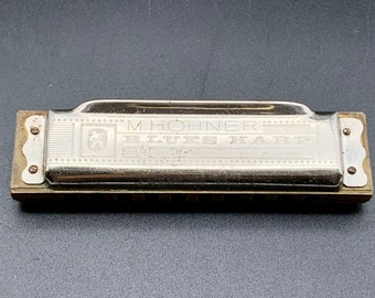 Vintage hohner blues harp harmonica B flat small HobbelAmsterdam