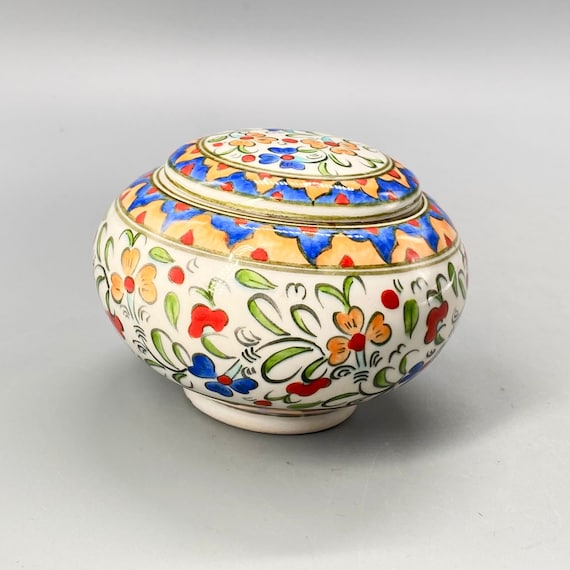 Vintage, Turkish, porcelain, hand painted, signed… - image 1