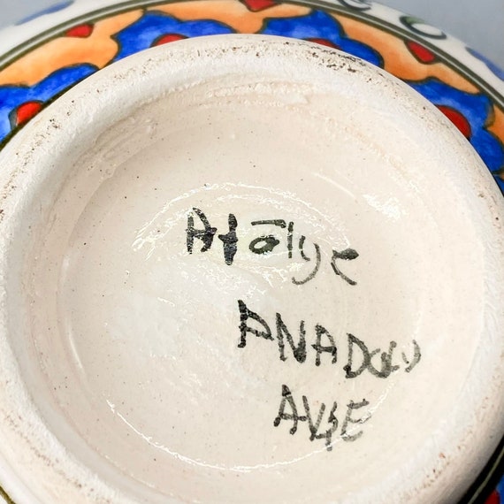 Vintage, Turkish, porcelain, hand painted, signed… - image 8