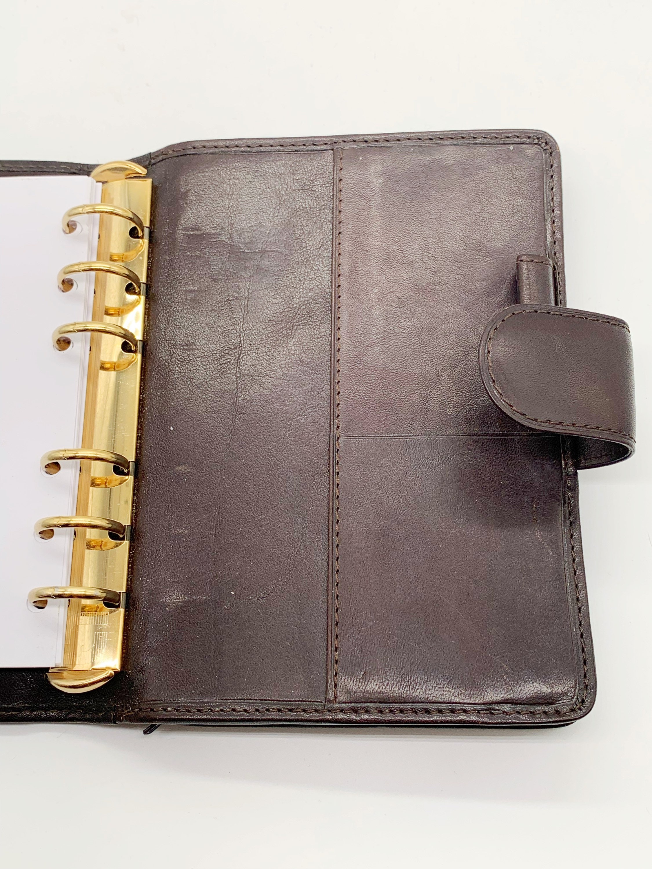 Vintage Succes A6 Senior Model Black Leather Planner Diary Calendar ...