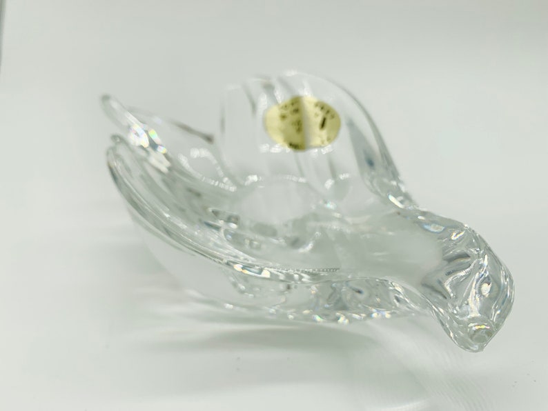 Baccarat shops crystal flying stylised dove candle holder, Mid Century, beautiful lines designed by Tony Henry HobbelAmsterdam