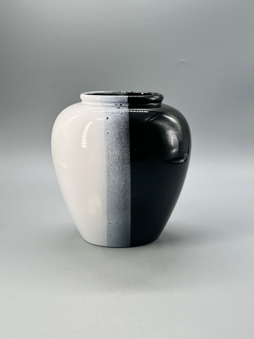 Vintage 1980s 80s, West Germany, Scheurig, Minimalist Vase, Black and ...