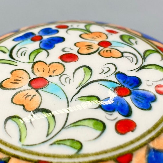 Vintage, Turkish, porcelain, hand painted, signed… - image 4