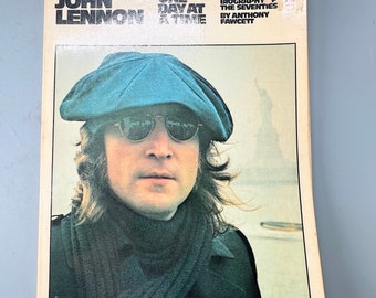 Vintage, 1976, First edition, book, John Lennon, One Day at a Time, the Beatles, Collectible, Anthony Fawcett, Paperback,