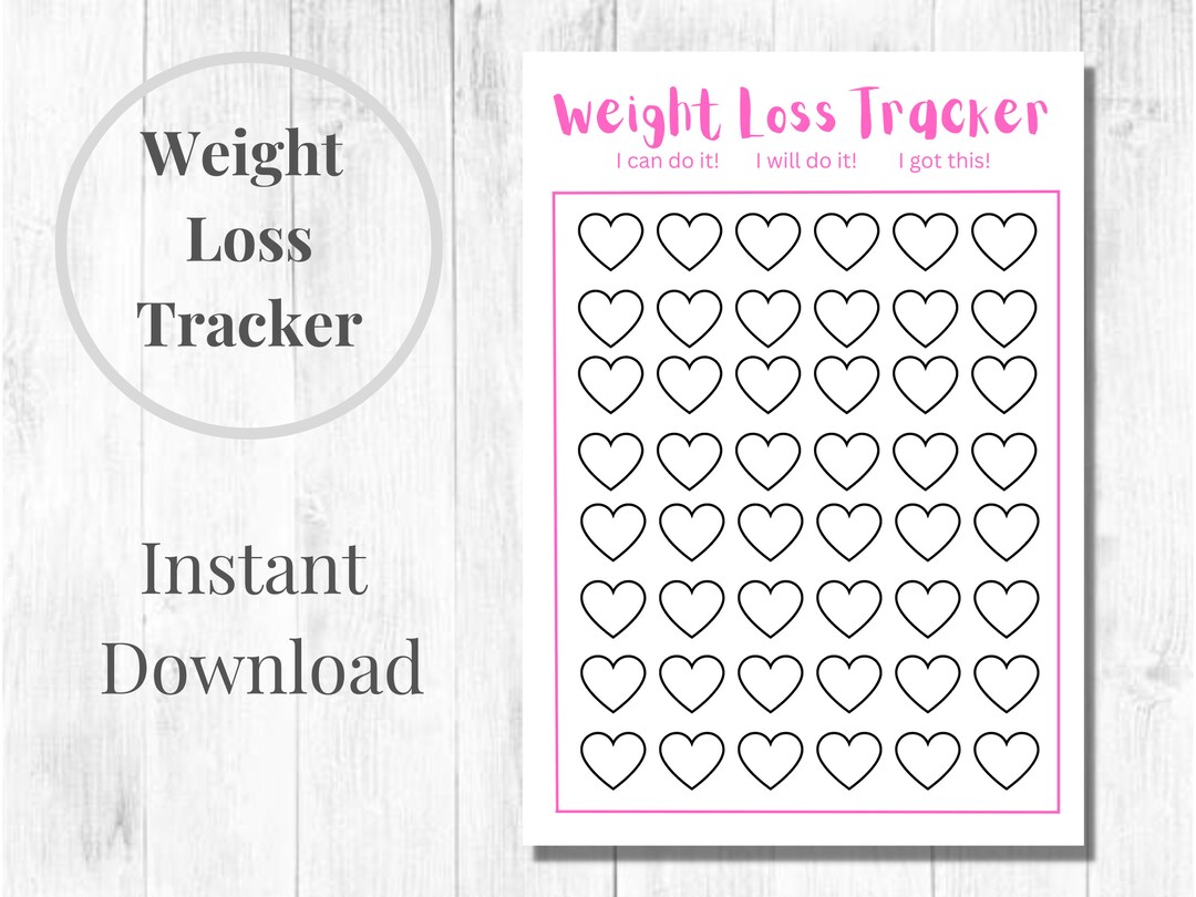 Weekly Weigh in Chart Motivational Weight Loss Chart Etsy