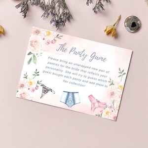 Printable Lingerie Shower Invitation Set, Bachelorette Lingerie Party ...