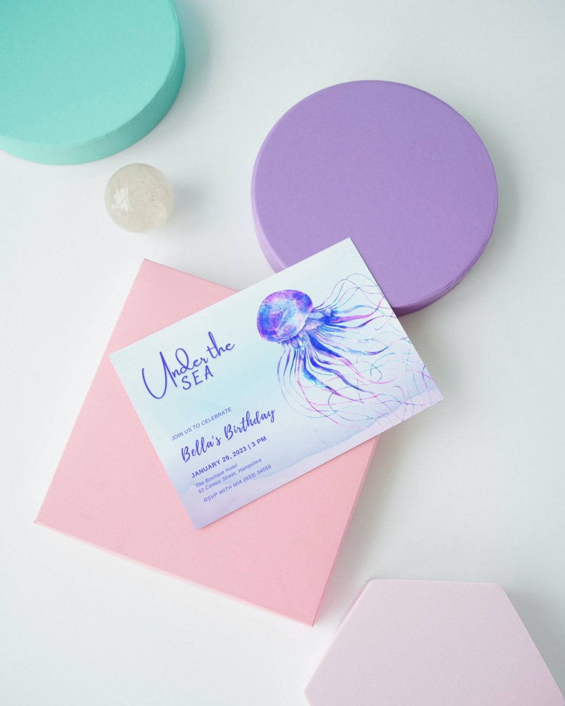 Printable Jellyfish Invitation Ocean Birthday Invite Under - Etsy