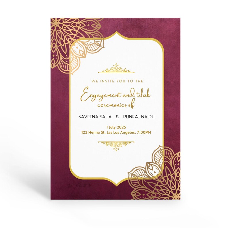 Printable Indian Wedding Invitation Sets Hindu Wedding - Etsy
