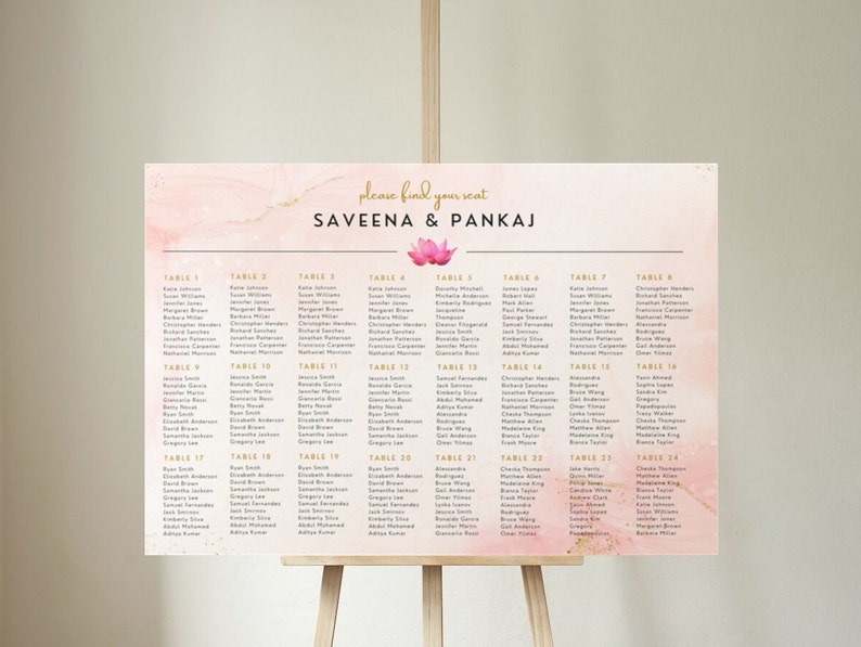 Indian Wedding Seating Chart, Hindu Wedding Seating Chart Bundle, Find