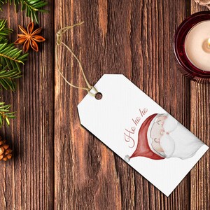 Printable Christmas Tag Set / Christmas Gift Tags / 6 Styles / Cheeky Santa Gift Tags / Christmas Printables / PDF Download