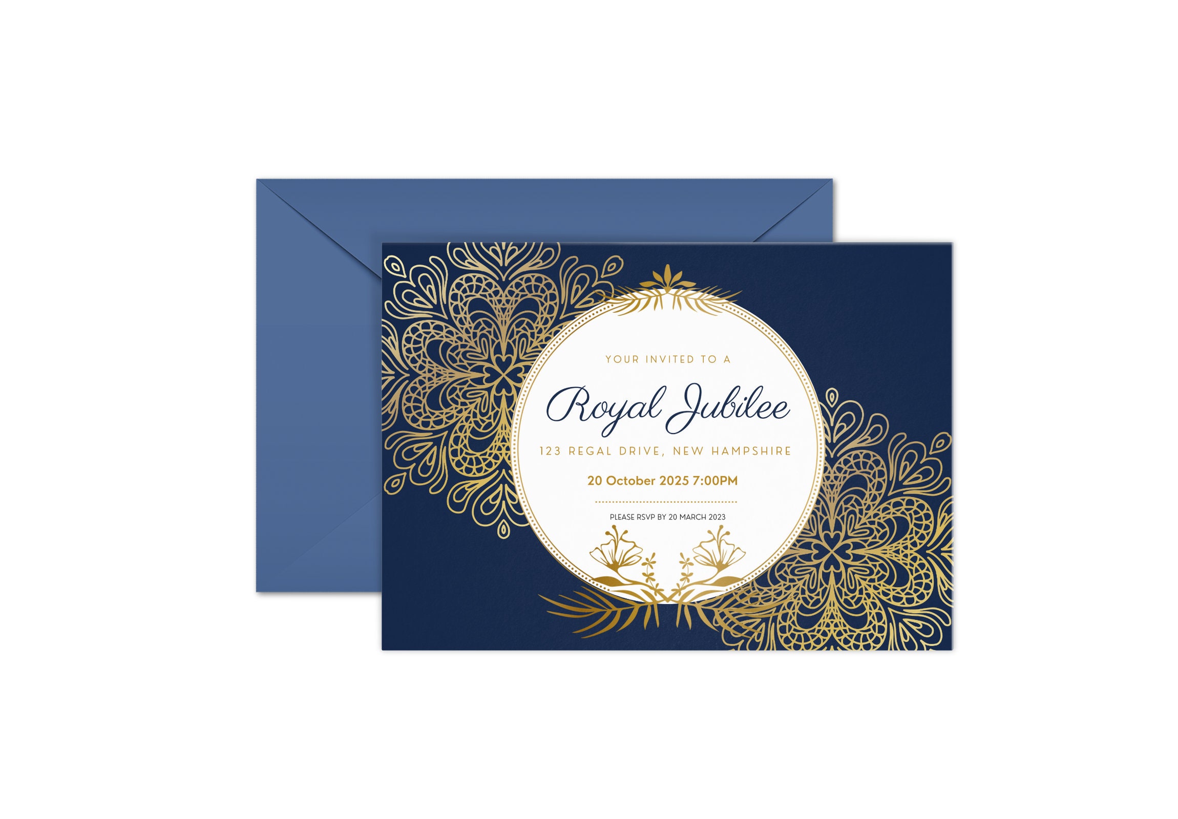 Printable Jubilee Party Invitations, Queens Platinum Jubilee Invite, Royal Jubilee Invitation