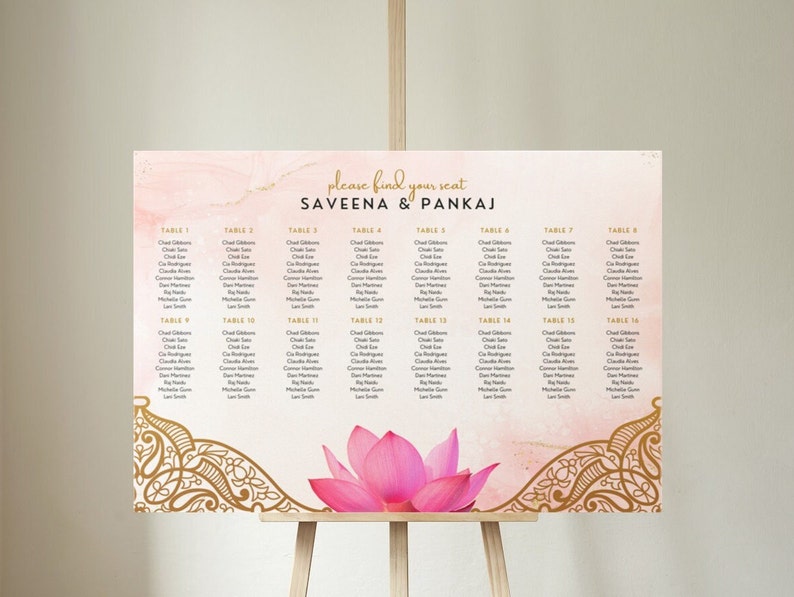 Indian Wedding Seating Chart, Hindu Wedding Seating Chart Bundle, Find
