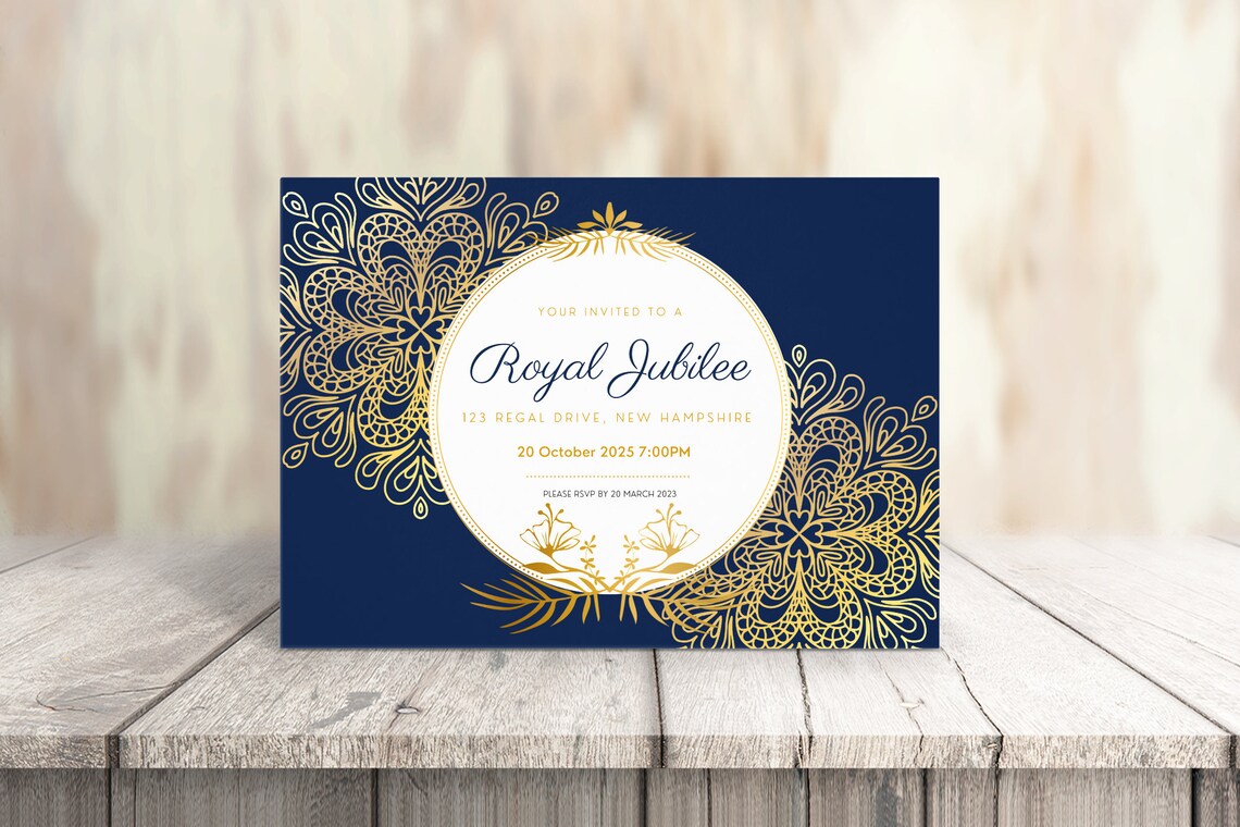 Printable Jubilee Party Invitations, Queens Platinum Jubilee Invite