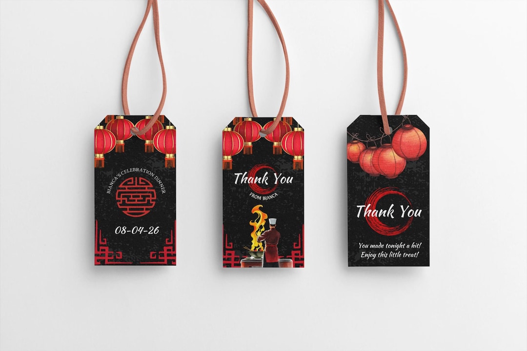 Editable Hibachi Party Thank You Tags – Hibachi Party Favor Tags ...