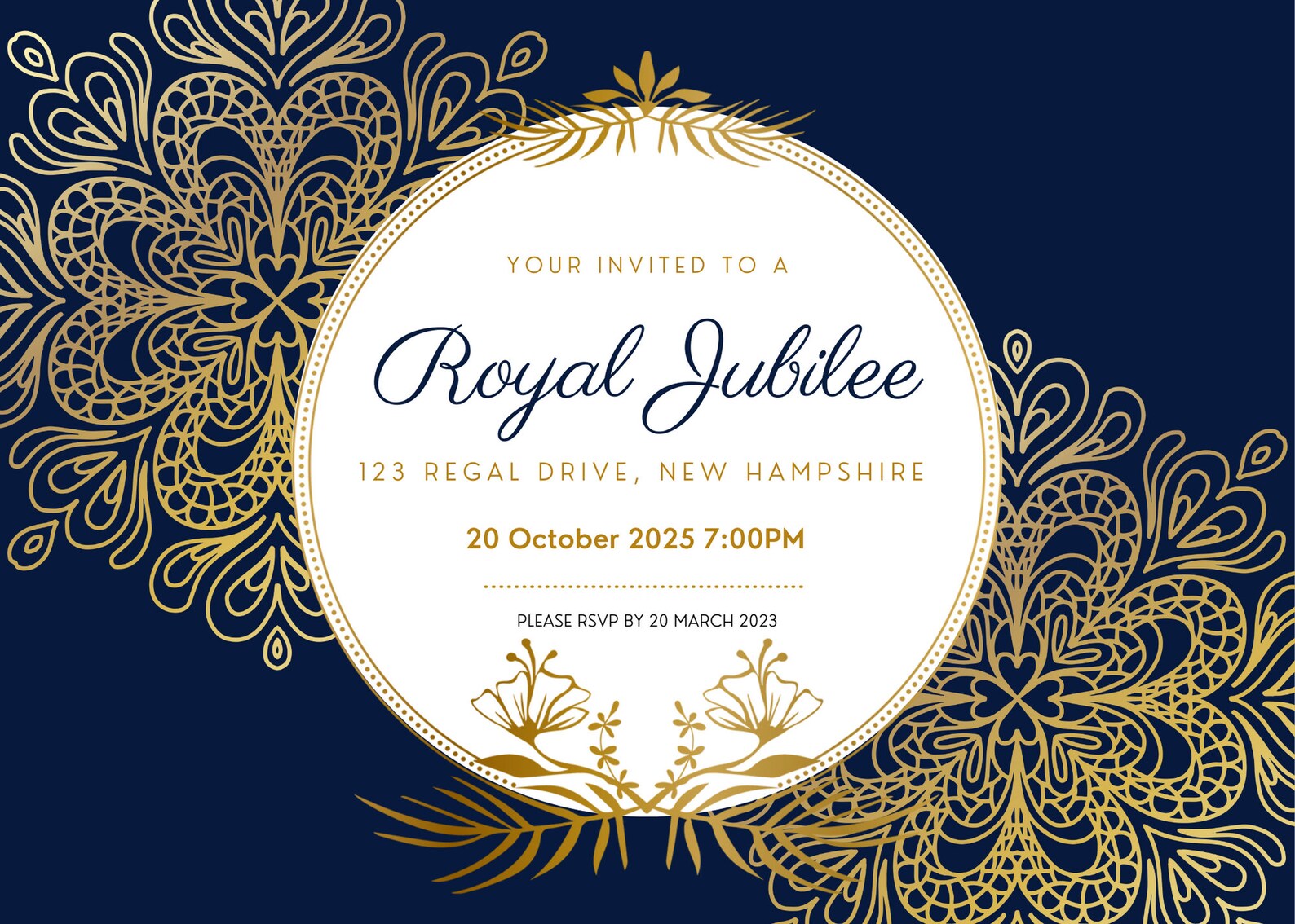 Printable Jubilee Party Invitations, Queens Platinum Jubilee Invite, Royal Jubilee Invitation