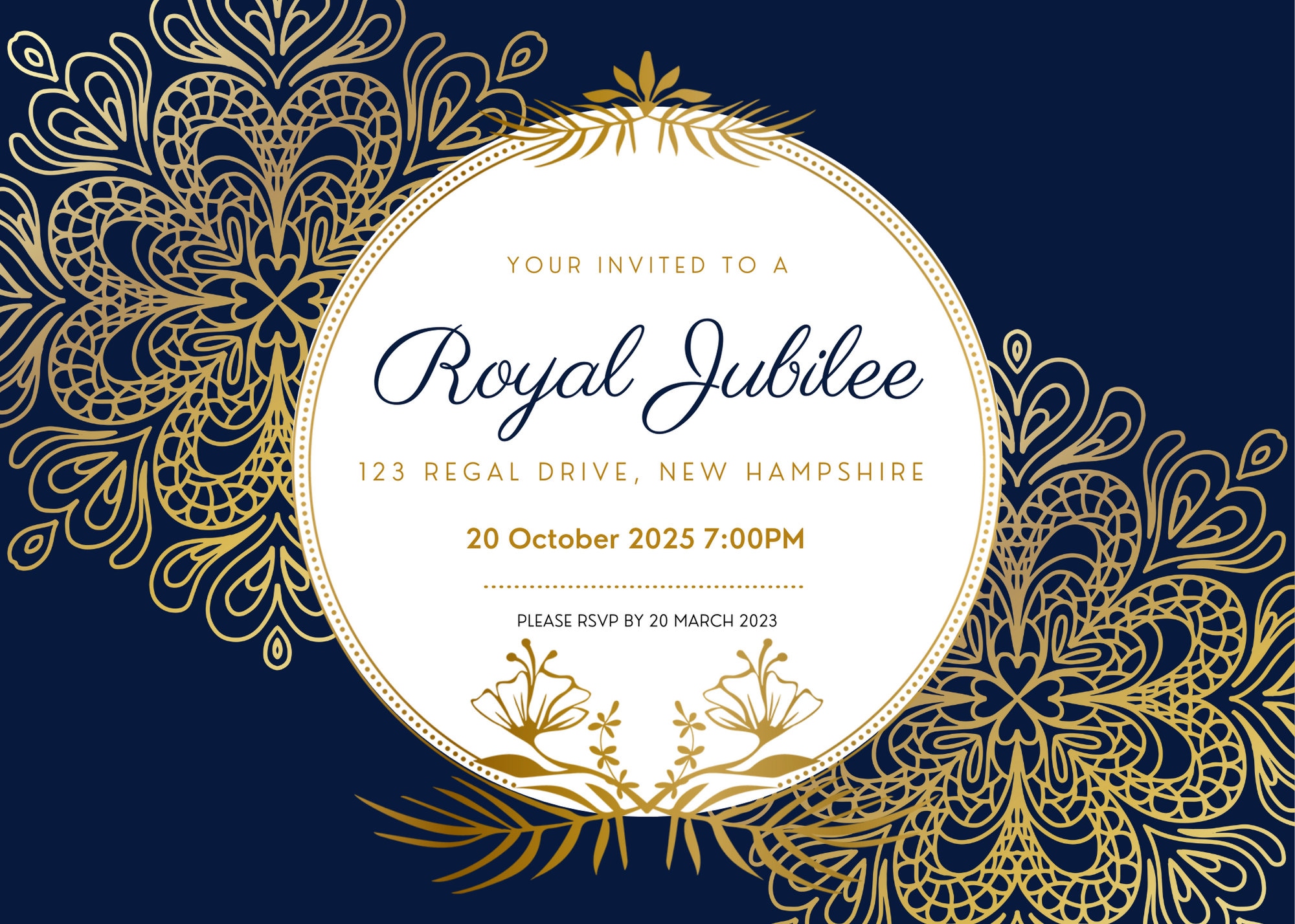 Printable Jubilee Party Invitations, Queens Platinum Jubilee Invite