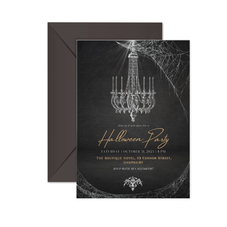 Elegant Halloween Invitations