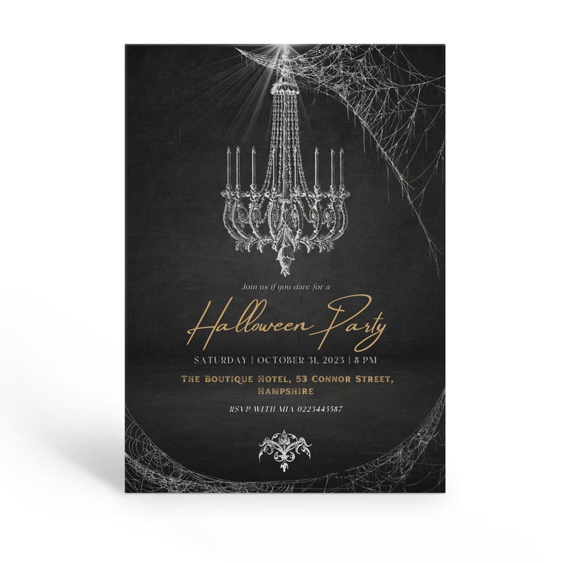 Elegant Halloween Invitation