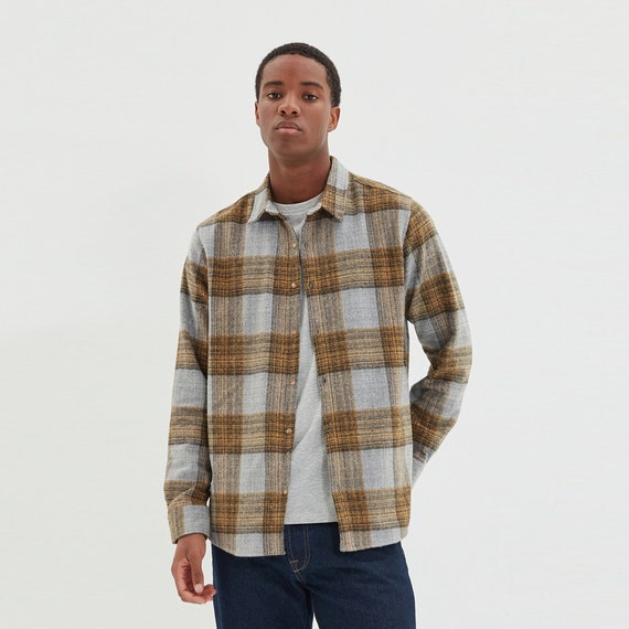 retro plaid shirt jacket