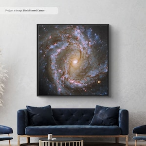 Spiral Snapshot Telescope Canvas/Poster Art, NASA Hubble Space Telescope, Space Posters, Large Canvas Wall Art Print