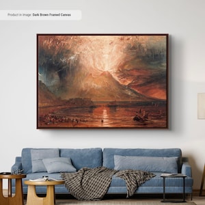 J. M. W. Turner Eruption of Vesuvius Canvas/Poster Art Reproduction, Classic Art English Romanticism Painting