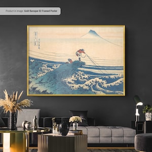 Hokusai Kajikazawa in Kai Province Canvas/Poster Art Reproduction, Ukiyoe Japanese Ink Art Print, Classic Japanese Woodblock Art