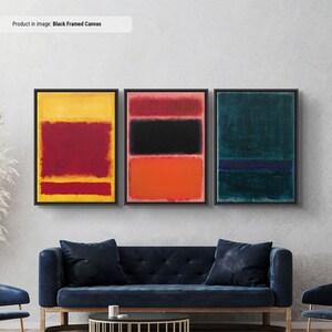 Mark Rothko Yellow and Green Bundle Set of 3 Canvas/Poster Art Reproduction, Rothko Reproduction, Abstract Painting Wall Art