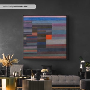 Paul Klee Fire In The Evening Canvas/Poster Art Reproduction, Abstract Wall Art Print, Modern Art Painting, Expressionism Art Poster
