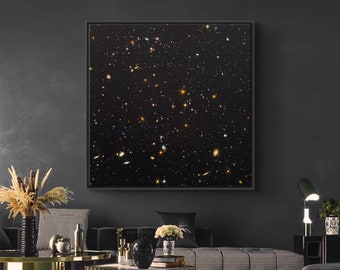 Hubble Space Telescope Galaxies Canvas Print, Large Wall Art