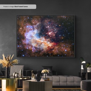 Westerlund 2 Canvas/Poster Art, NASA Hubble Space Telescope, Space Posters, Large Canvas Wall Art Print