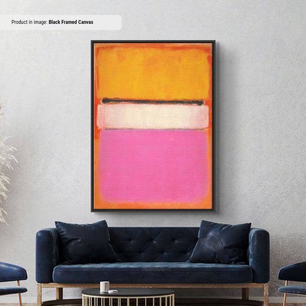 Mark Rothko White Center Canvas/Poster Art Reproduction, Rothko Reproduction, Abstract Canvas Wall Art, Modern Art Expressionism Painting