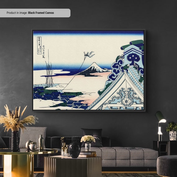 Hokusai Temple Wall Art: Asakusa Honganji Ukiyoe Print (Canvas or Poster)