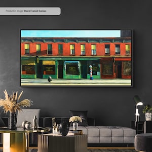 Edward Hopper Early Sunday Morning Canvas/Poster Art Reproduction, Abstract Wall Art Print, Modern Art Painting, Realism, Modernism Art