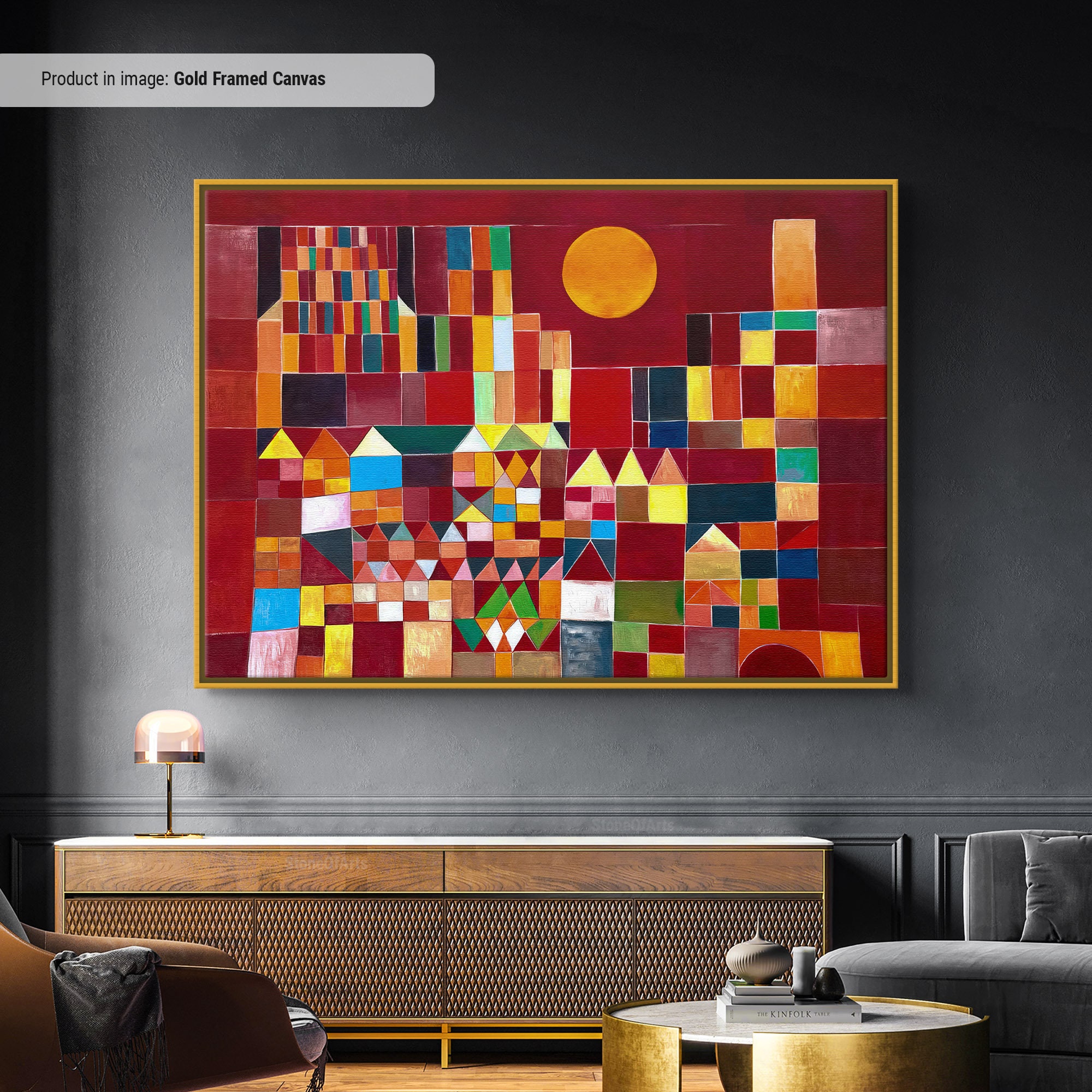 Paul Klee Castle and Sun Canvas/Poster Art Reproduction, Abstract 
