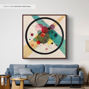 Wassily Kandinsky Circles in a Circle Canvas/Poster Art Reproduction, Abstract Wall Art Print, Modern Art Painting, Expressionism Art Poster