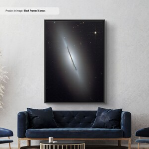 NGC 5866 Canvas/Poster Art, NASA Hubble Space Telescope, Space Posters, Large Canvas Wall Art Print