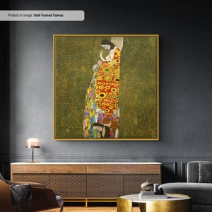 Gustav Klimt Hope II Canvas/Poster Art Reproduction, Klimt Reproduction, Classic Canvas Wall Art, Symbolism Art Nouveau Painting
