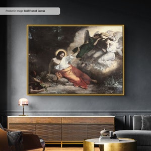 Eugène Delacroix The Agony in the Garden Canvas/Poster Art Reproduction, Classic Art French Romanticism Painting
