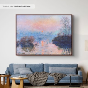 Claude Monet Canvas Print: Sunset on the Seine, Impressionist Art