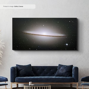 Sombrero Galaxy Canvas/Poster Art, NASA Hubble Space Telescope, Space Posters, Large Canvas Wall Art Print