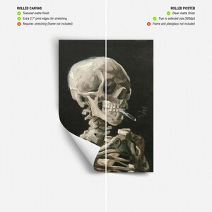 Skeleton Wall Art Print: Van Gogh Inspired (Canvas or Poster) image 8