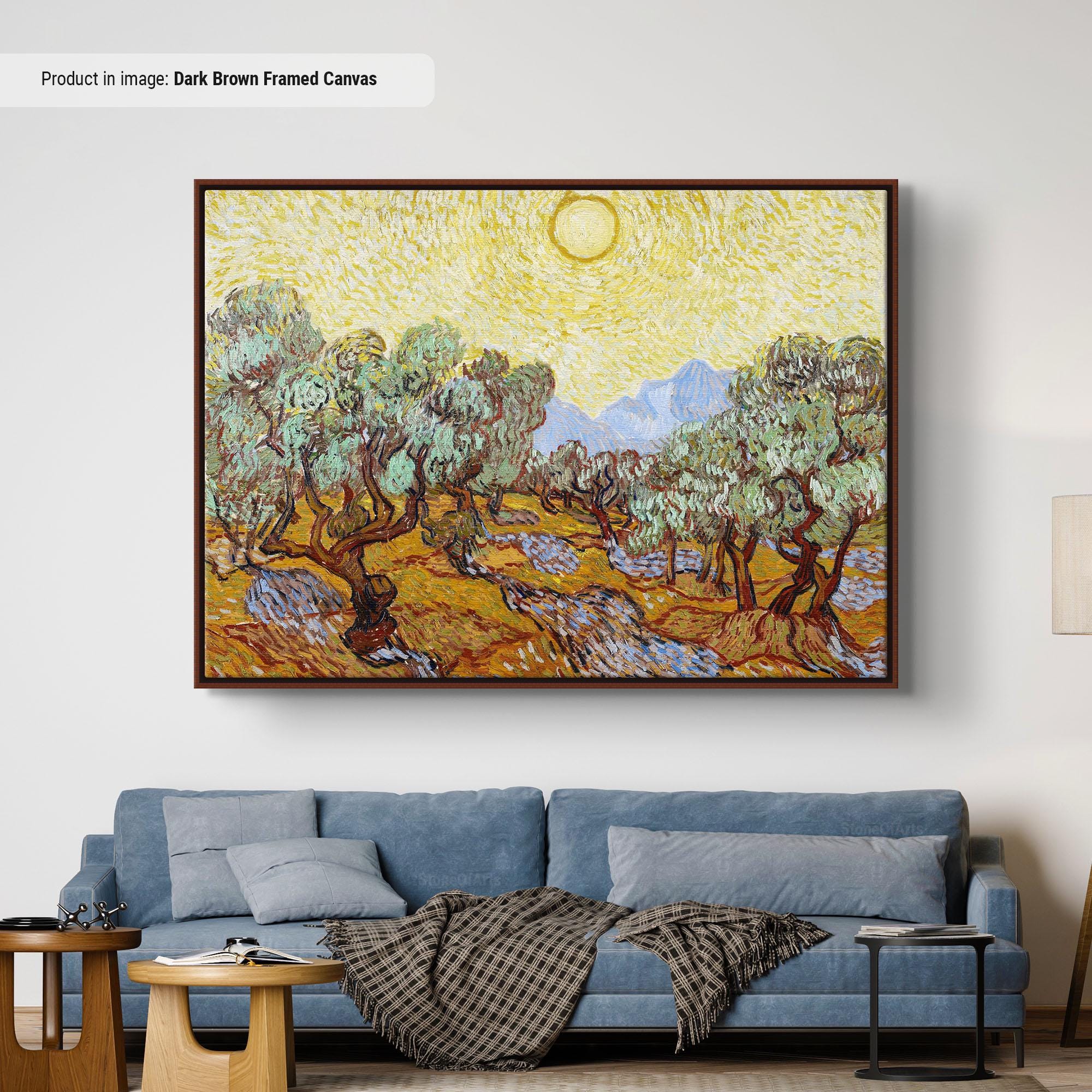 Tableau Van Gogh Oliviers Sur Toile - Impression Décorative Sur Mesure - Made In Italy