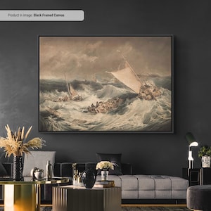 J. M. W. Turner The Shipwreck Canvas/Poster Art Reproduction, Classic Art English Romanticism Painting
