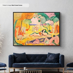 Reproducción de arte en lienzo o póster de La alegría de vivir de Henri Matisse, impresión de arte abstracto para pared, pintura de arte moderno, impresión de arte expresionista