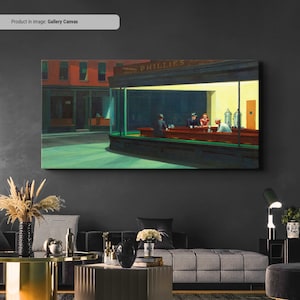 Edward Hopper Nighthawks Leinwand / Poster Reproduktion, Abstrakte Kunst, Malerei, Realismus, Modernismus, amerikanische Kunst