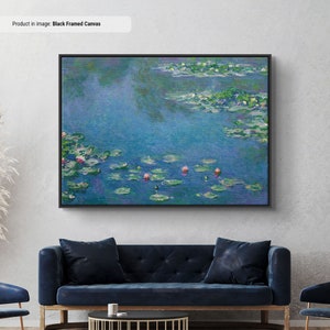 Claude Monet Water Lilies (1906) Canvas/Poster Art Reproduction, Monet Canvas Wall Art, Classic Art Impressionism Painting
