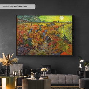 Vincent van Gogh The Red Vineyard Canvas/Poster Art Reproduction, Impressionism Wall Art, Modern Art Painting