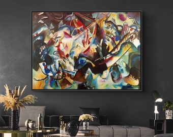 Wassily Kandinsky Composition VI Canvas/Poster Art Reproduction, Abstract Wall Art Print, Modern Art Painting, Expressionism Art